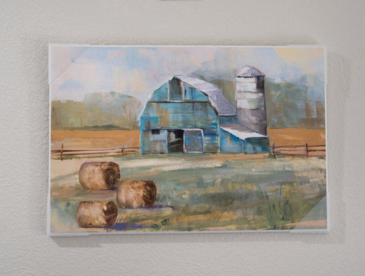 Old Turquoise Barn Painting