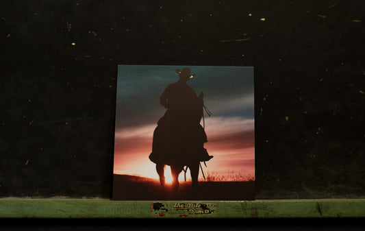 Red White & Blue Cowboy Silhouette Greeting Card
