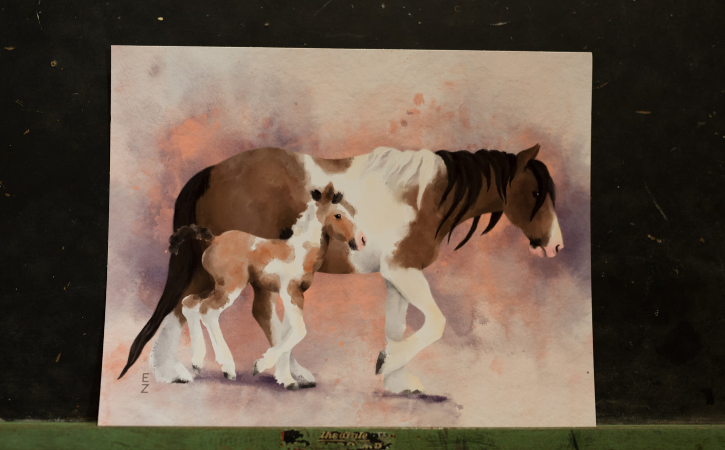 Mare and Foal Painting