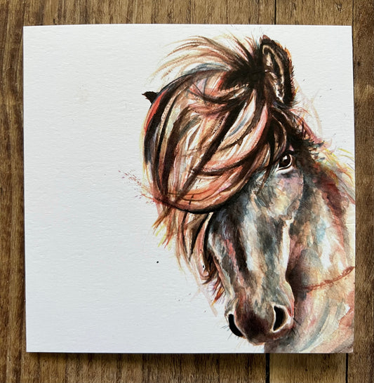 Kate Moby Inky Horse Greeting Card