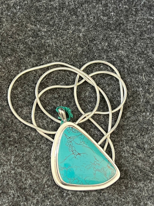 Turquoise Custom Pendant set in Sterling Silver
